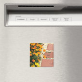 カスタム黄色オレンジ色のマリゴールドの花の磁石 マグネット (インサイチュ (食洗機))