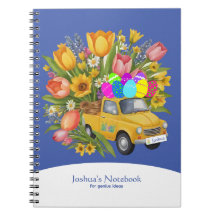 カスタム黄色トラックの運イースターエッグの花