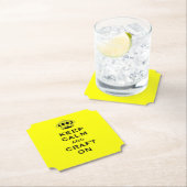 カスタム黄色保Calm （あなたの言葉） 6のセット ペーパーコースター (インサイチュ)