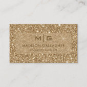 カスタム黄色金ゴールドグリッタープロフェッショナル 名刺 (正面)