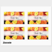 カスタム黄・赤・オレンジバラシール 長方形シール (シート)