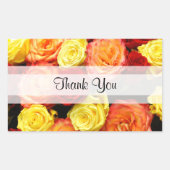 カスタム黄・赤・オレンジバラシール 長方形シール (正面)