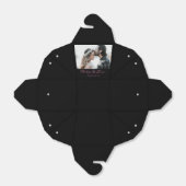 カスタム黒とピンクの書結婚跡の写真 フェイバーボックス (折り畳みなし)