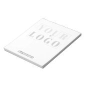 カスタム黒と白の背景の色が消えたロゴ ノートパッド (回転)
