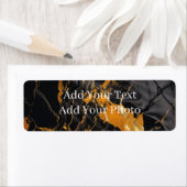 カスタム黒と金ゴールドの空白のテンプレート ラベル (インサイチュ)