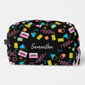 カスタム黒カラフル80年代80年代レトロ模様 ドップキット (正面)