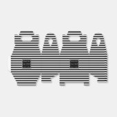 カスタム黒ストライプの白結婚式の引き出物箱 フェイバーボックス (折り畳みなし)