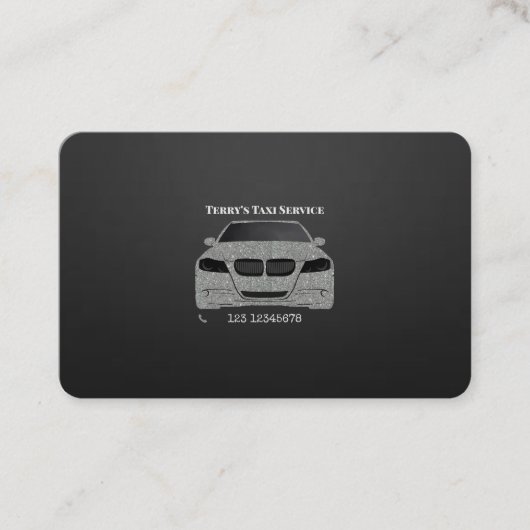 カスタム黒タクシー業務用カード 名刺 (正面)