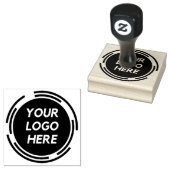 カスタム黒パーソナライズされた丸 ラバースタンプ (押印)