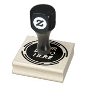 カスタム黒パーソナライズされた丸 ラバースタンプ (スタンプ)