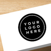 カスタム黒パーソナライズされた丸 ラバースタンプ