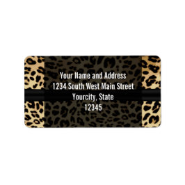 カスタム黒ヒョウ柄の宝石女子卒業 ラベル