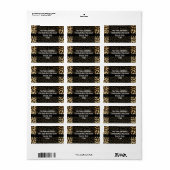 カスタム黒ヒョウ柄の宝石女子卒業 ラベル (フルシート)