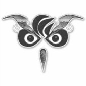 カスタム黒フクロウのビニールのシール。 シール (正面)