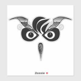 カスタム黒フクロウのビニールのシール。 シール