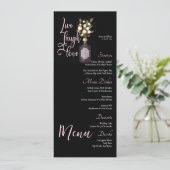 カスタム黒フローラ結婚の引用文付きメニュー メニュー (スタンド正面)