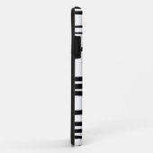 カスタム黒モダン線とホワイトラインの抽象芸術アート Case-Mate iPhoneケース (裏面/右)