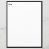 カスタム黒レジュームCV写真テンプレート (裏面)