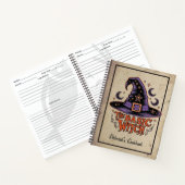 カスタム黒怖いス不気味クリプトハロウィーンウィッチ ノートブック (内部)