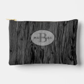 カスタム黒木目模様 アクセサリーポーチ (正面)