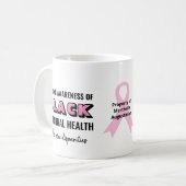 カスタム黒母体の健康 コーヒーマグカップ (正面左)