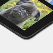 カスタム黒犬の写真 デスクマット (コーナー)