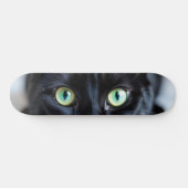 カスタム黒猫アイズ子猫ペットフォトスケートデッキ スケートボード (横)