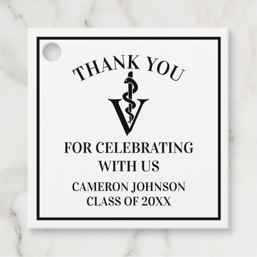 カスタム黒獣医学校卒業党 フェイバータグ (正面)