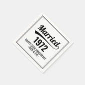 カスタム黒白50周年記念 スタンダードカクテルナプキン (角)