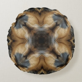 カスタム黒茶色デザイン丸枕 ラウンドクッション