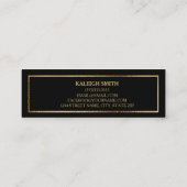 カスタム黒金ゴールド卒業の挿入ネームカード コーリングカード (裏面)