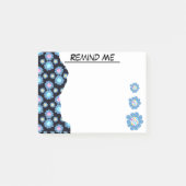 カスタム黒青縁ど花 ポストイット (正面)