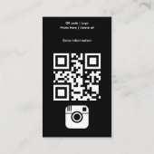 カスタム黒Instagramフォトグリッドコラージュ 名刺 (裏面)