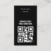 カスタム黒Instagramフォトグリッドコラージュ 名刺 (裏面)