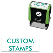 カスタム1パーソナライズされた.8インチx 0.65インチ自己インク式スタンプ セルフインキングスタンプ (インサイチュ)