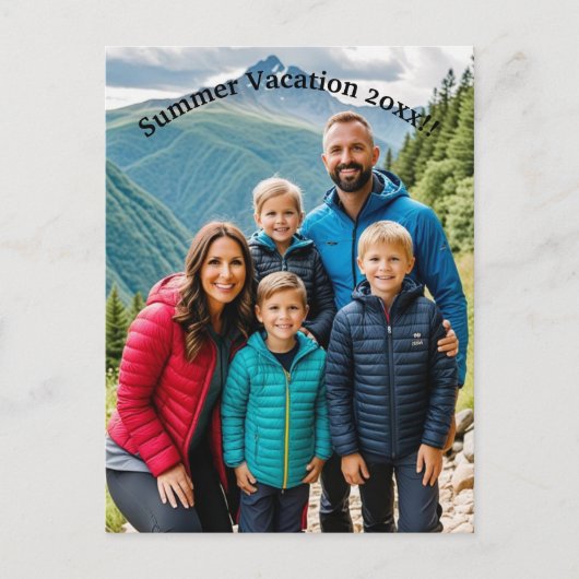 カスタム1フォトファミリー ポストカード (正面)