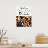 カスタム1写真10周年結婚歓迎 ポスター (キッチン)