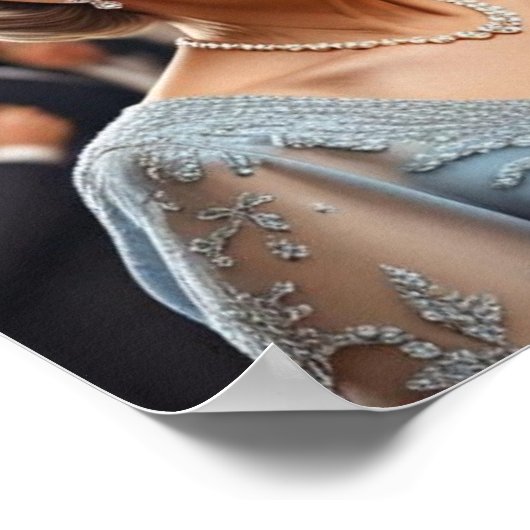 カスタム1写真45結婚周年へようこそ ポスター (角)