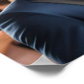 カスタム1写真6周年結婚歓迎 ポスター (角)