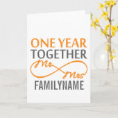 カスタム1周年記念日 カード (黄色い花)