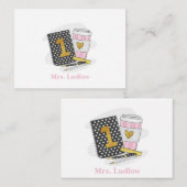 カスタム1級先生ブラックノートブック ノートカード (正面/裏面)