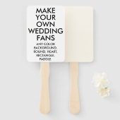 カスタム10パーソナライズされた矩形ベージュ色結婚のファン ハンドファン (正面&裏面)
