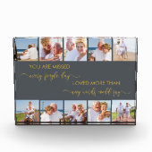 カスタム10フォトコラージュ記憶の詩グレー フォトブロック (正面)