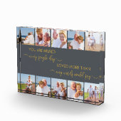 カスタム10フォトコラージュ記憶の詩グレー フォトブロック (右)