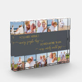 カスタム10フォトコラージュ記憶の詩グレー フォトブロック (左)