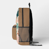 カスタム10代のBackpack – モチャブラウンイニシャル プリントバックパック (右)