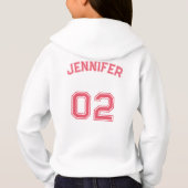 カスタム10代のToddler Kids Girl Name Jersey Number (裏面)