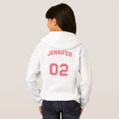カスタム10代のToddler Kids Girl Name Jersey Number (裏面フル)