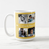 カスタム10写真コラージュあなたのテキストファミリーエレガント コーヒーマグカップ (左)