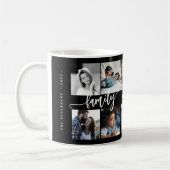 カスタム10写真コラージュあなたのテキストファミリースクリプト コーヒーマグカップ (左)
